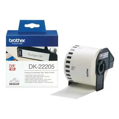 Brother DK-22205 Etiketten erstellendes Band Schwarz auf weiss