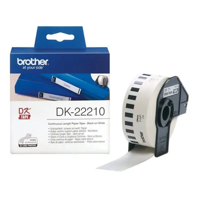 Etikettenband Brother DK-22210 29 mm x 30,48 m Thermodirekt Weiß
