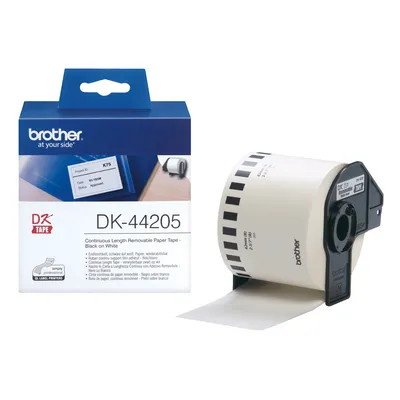 Etikettenband Brother DK-44205 62mm x 30,48m Thermodirekt Schwarz auf Weiß QL kompatibel