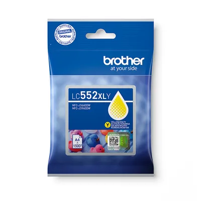 Tintenpatrone Brother LC552XLY Gelb Pigment 1500 Seiten Original