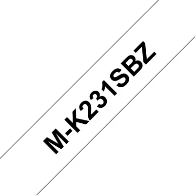 Druckband Brother M-K231SBZ Schwarz auf Weiß 9 mm x 8 m