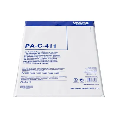 Thermopapier Brother PAC411 A4 100 Blatt professionelle Qualität