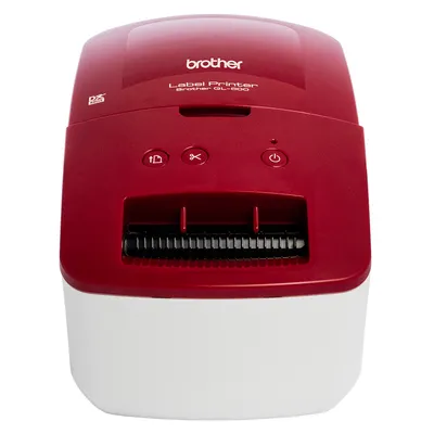 Etikettendrucker Thermodirekt USB Brother QL-600RXX1 Rot Weiß Kopieren Funktion