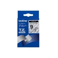 Band für Etikettendrucker Brother 9mm TZ Schwarz auf Transparent Glänzend