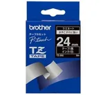 Etikettenband für Brother Gloss Laminated 24mm White/Black TZ 8m