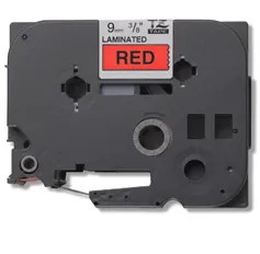Etikettenband für Brother Gloss Laminated 9mm Black/Red TZ 8m