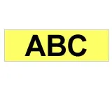 Etikettenband Brother Gloss Laminated 24mm Black/Yellow TZ 8 m