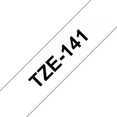 Brother TZe-141 Laminierte Schriftbandkassette Schwarz auf Transparent 1,8 cm x 8 m