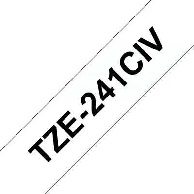 Brother Laminierband 18 mm 8 m Schwarz auf Weiß für Etiketten