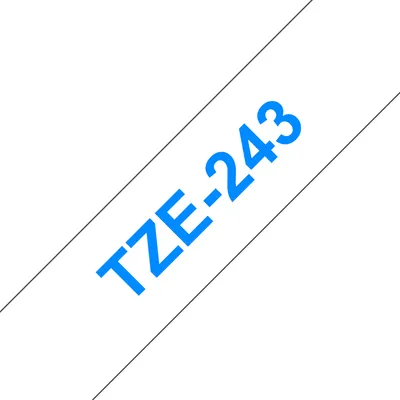 Brother TZe-243 Band blau auf weiß 18 mm x 8 m laminiert für Beschriftungsgerät