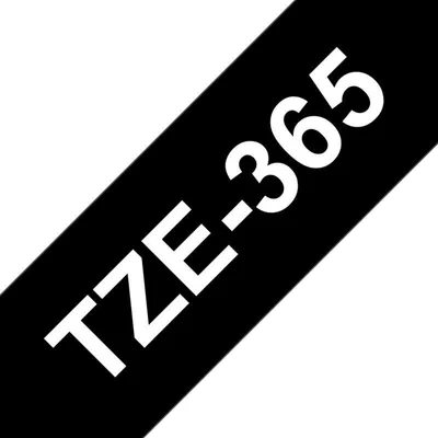 Band Brother TZE365 36 mm x 8 m Weiß auf Schwarz