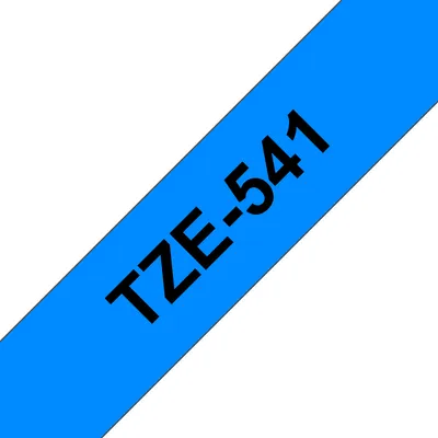 Brother Laminierband 18 mm Schwarz auf Blau, 8 m, TZe-Technologie, grau
