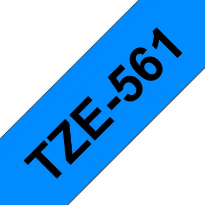 Band für Etikettendrucker Brother TZE-561 36 mm Schwarz auf Blau