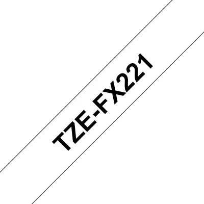 Flexibles Brother TZe Etikett Schwarz auf Weiß 9mm x 8m, langlebig und widerstandsfähig