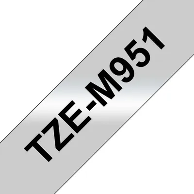 Brother TZE-M951 Premium Schriftband 8 m x 28 mm Schwarz auf Silber