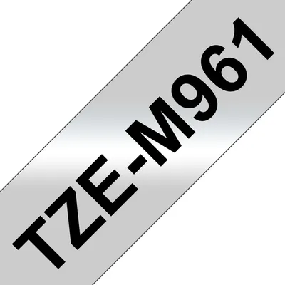 Brother TZE-M961 Premium Silber Etikettenband 3,6 cm x 8 m, langlebig, matt