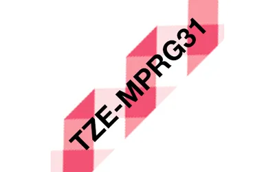 Band für Etikettendrucker Brother TZE-MPRG31 12 mm Schwarz auf Rot