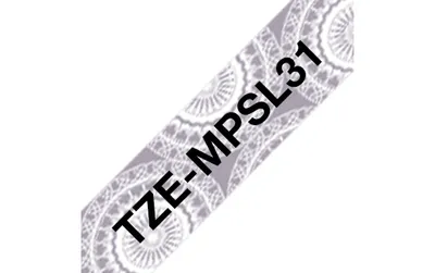 Band für Etikettendrucker Brother TZE-MPSL31 1,2 cm x 4 m Grau
