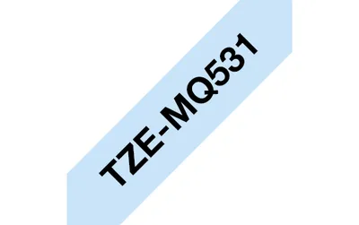 Band Brother TZEMQ531 12 mm Schwarz auf Blau Laminiert