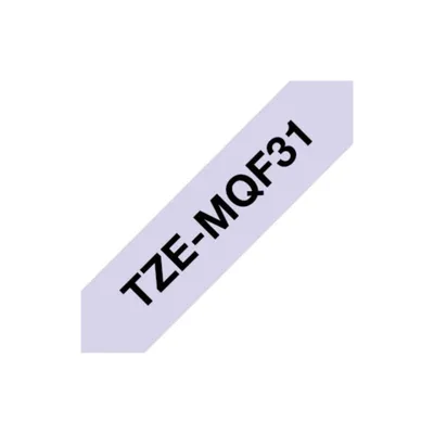 Band Brother TZE-MQF31 Schwarz 12 mm x 4 m Laminiert Grau