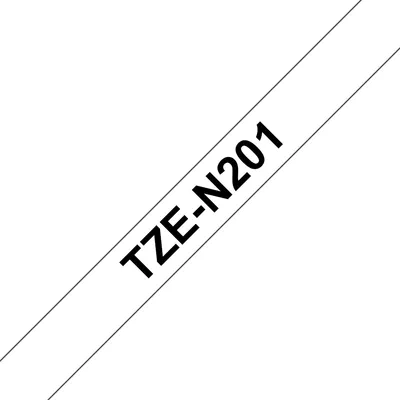 Band für Etikettiergerät Brother TZE-N201 Weiß/Schwarz 3,5 mm x 8 m