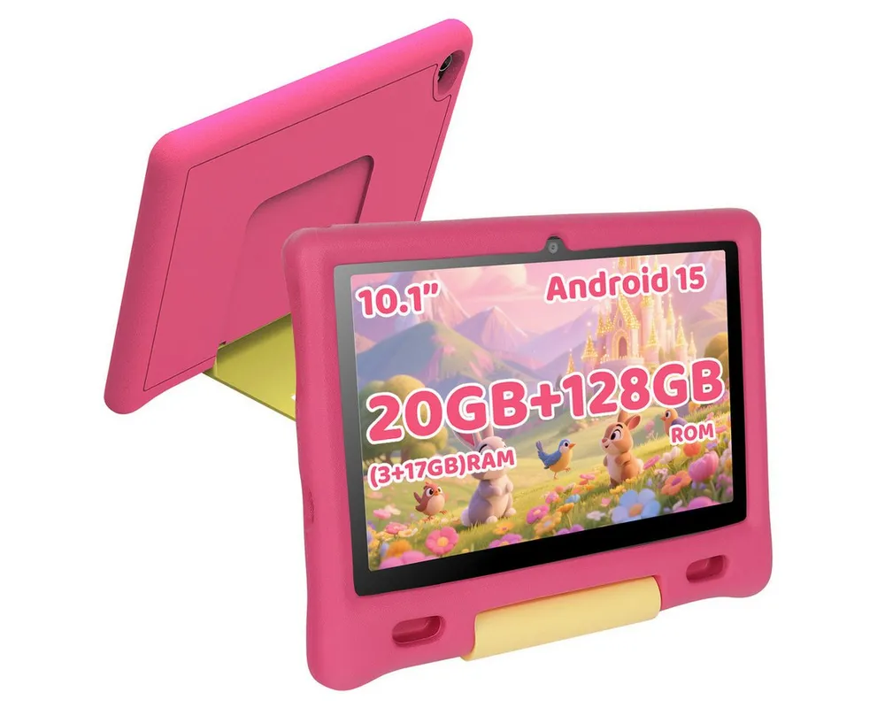 BUFO 10 Zoll 3GB RAM, 128GB, 1280x800 HD Display, Wi-FI 6, 5000mAh, Kinder Tablet (10", 128 GB, Android 15, 5G WiFi, Android 15 Kinder-Tablet mit Elternkontrolle, HD 1280x800)