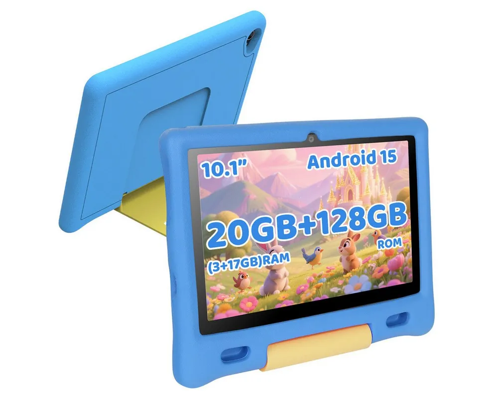 BUFO 10 Zoll 3GB RAM, 128GB, 1280x800 HD Display, Wi-FI 6, 5000mAh, Kinder Tablet (10", 128 GB, Android 15, 5G WiFi, Android 15 Kinder-Tablet mit Elternkontrolle, HD 1280x800)