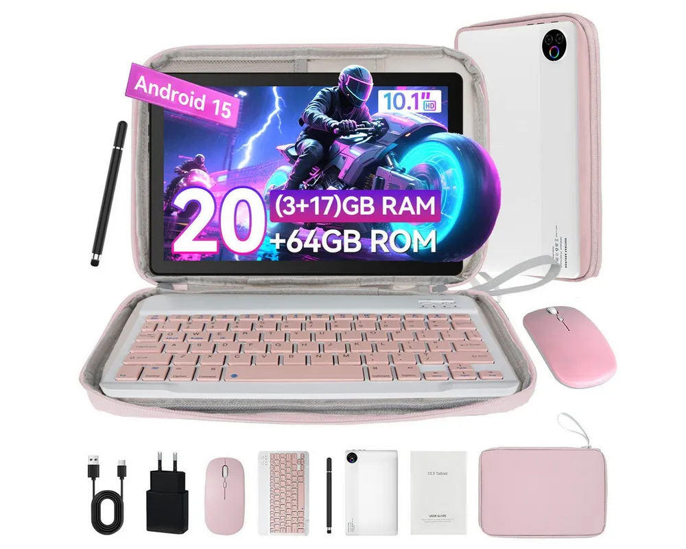 BUFO 10 Zoll 64 GB 1280x800 IPS Maus Tastatur Handschrift Stift Set Tablet (10", 64 GB, Android, WiFi, Dual-Kamera)