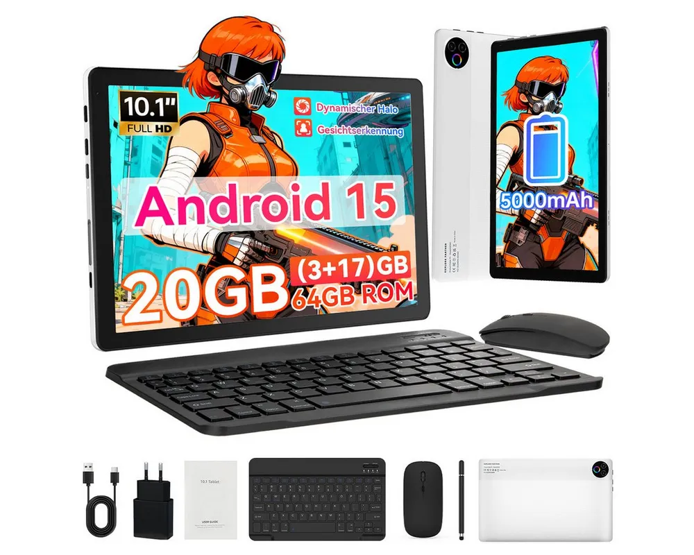 BUFO 10 Zoll 64 GB 1280x800 IPS Maus Tastatur Handschrift Stift Set Tablet (10", 64 GB, Android, WiFi, Dual-Kamera)