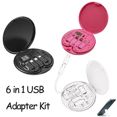 Bundviel 6in1 USB-Adapter-Set:USB-C/USB-A/Micro USB+Sim-Nadel+Lade-Datenkabel Adapter zu USB C, USB A