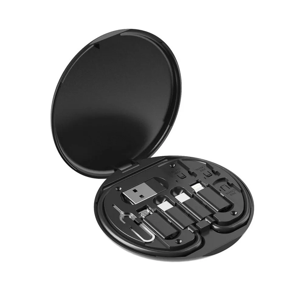 Bundviel 6in1 USB-Adapter-Set:USB-C/USB-A/Micro USB+Sim-Nadel+Lade-Datenkabel Adapter zu USB C, USB A