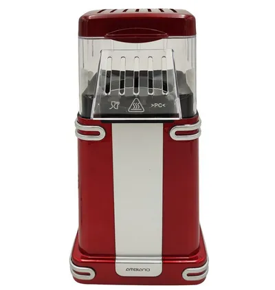 BURI Popcornmaschine Popcornmaschine rot Popcornautomat Heißluft Popcorn Maker 900W Popcorn