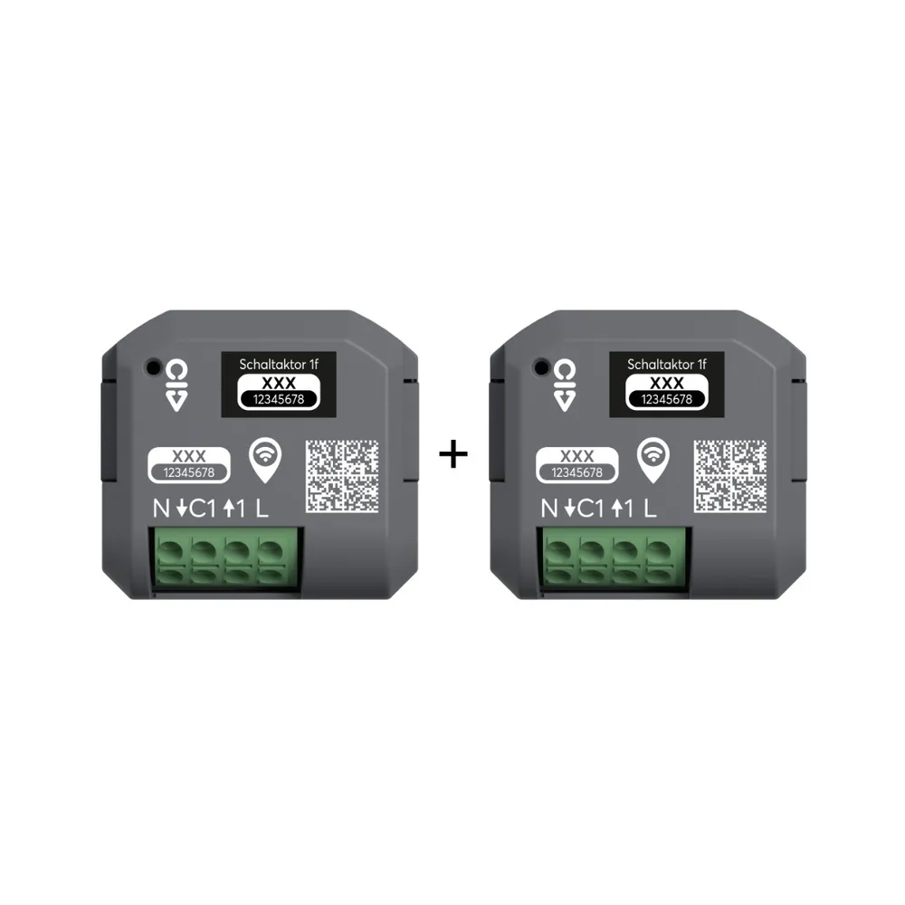 Busch-Jaeger Schaltaktor free@home wireless - zur Lichtsteuerung, Unterputz, 1-Kanal, 13 A - 2er-Set - Grau