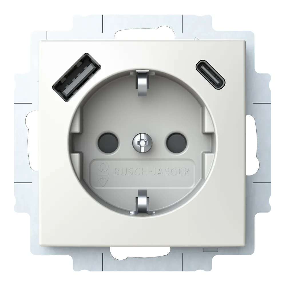 BUSCH-JAEGER USB/Steckdoseneinsatz 20 EUCB2USBAC-914