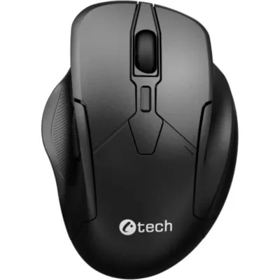 Maus C-Tech WLM-17BK Bluetooth 5.0 3200 DPI Schwarz Ergonomisch 6 Tasten