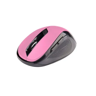 Ratón C-Tech WLM-02P Kabellos 1600DPI Schwarz Rosa 6 Tasten Ergonomisch