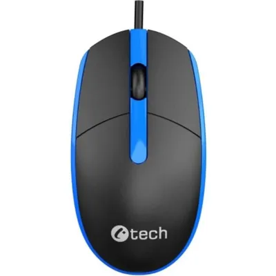 Maus C-Tech WM-10B USB 1200 DPI Blau Schwarz mit Scrollrad