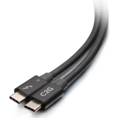 Kabel Thunderbolt 4 USB-C C2G 0,8 m 40 Gbps Schwarz