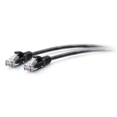 Netzwerkkabel Cat6a UTP dünn mit Klemmschutz C2G 0,3 m - Schwarz