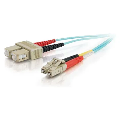 C2G LC-SC 10Gb 50/125 OM3 Duplex Multimode PVC Fiber Optic Cable (LSZH)