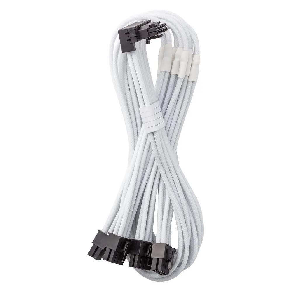 Interner PCIe-Kabel CableMod CM-PCSR-16P4-RBN60KW-5PW-R-SS weiß gewinkelt