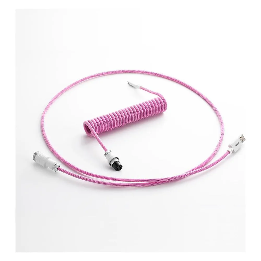 CableMod Pro Coiled Keyboard Cable USB-C zu USB Typ A, Strawberry Cream
