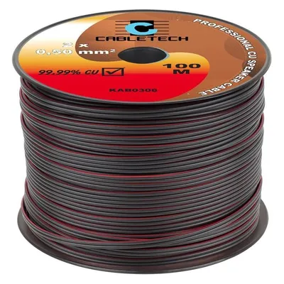 Cabletech Lautsprecherkabel 0 5mm schwarz