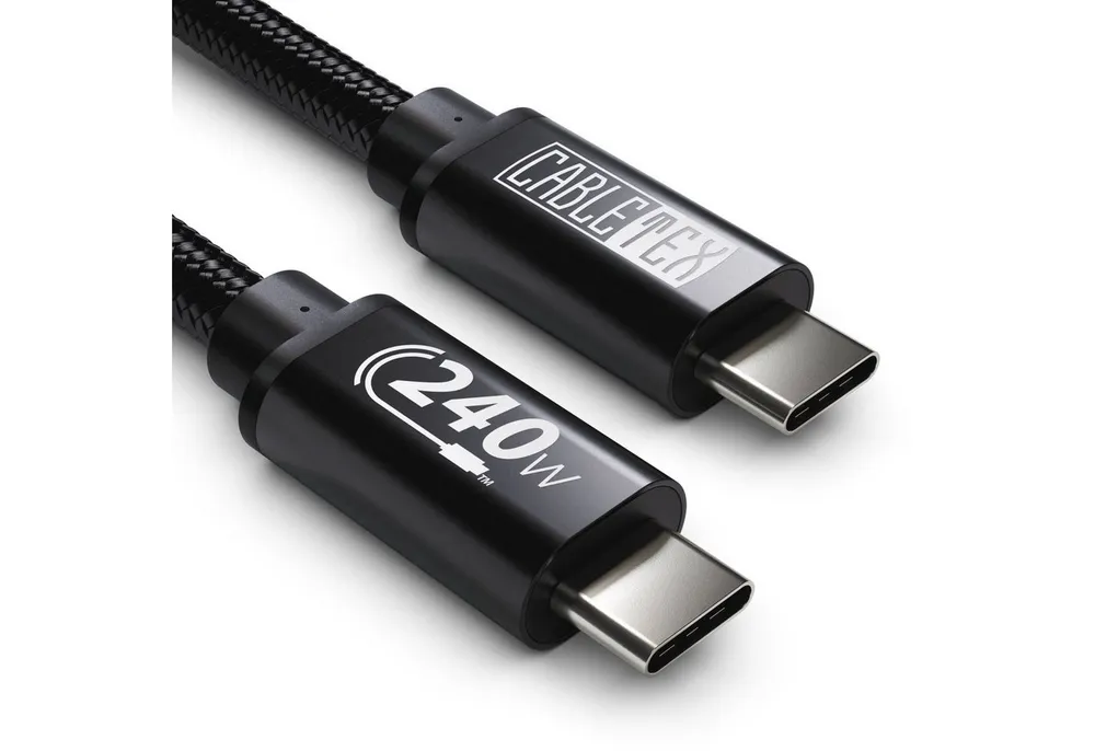 CABLETEX USB C Power Delivery 240W Ladekabel für Laptops & Smartphones Tablet-Kabel, USB-C, USB-C (100 cm), QuickCharge-240W
