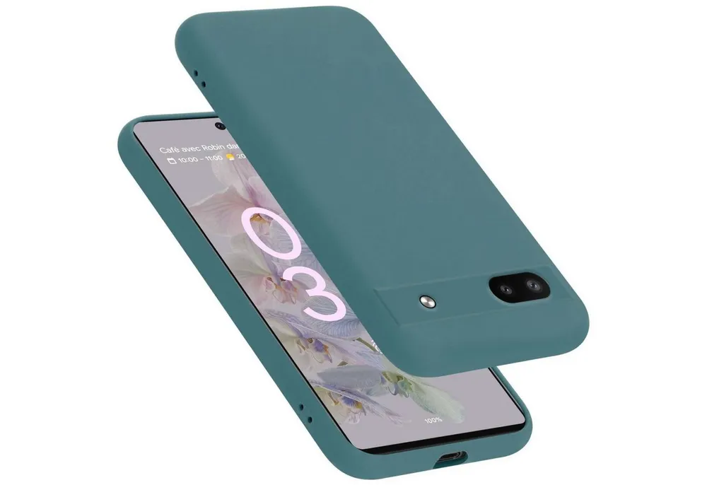 Cadorabo Handyhülle für Google PIXEL 6A Hülle Google PIXEL 6A, Flexible Hülle TPU Silikon Schutzhülle Back Cover Case