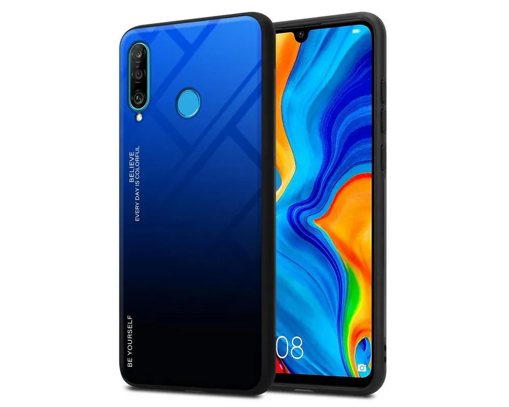 Cadorabo Handyhülle für Huawei P30 LITE Hülle Huawei P30 LITE, Robustes Hard Case - Handy Schutzhülle - Hülle - Back Cover Bumper