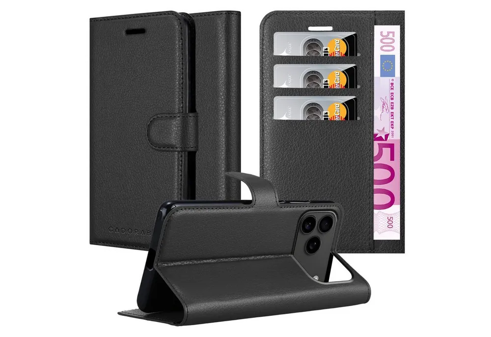 Cadorabo Handyhülle für iPhone 17 PRO MAX Hülle Apple iPhone 17 PRO MAX, Hülle Schutzhülle mit Standfunktion, Kartenfach und Magnetverschluss