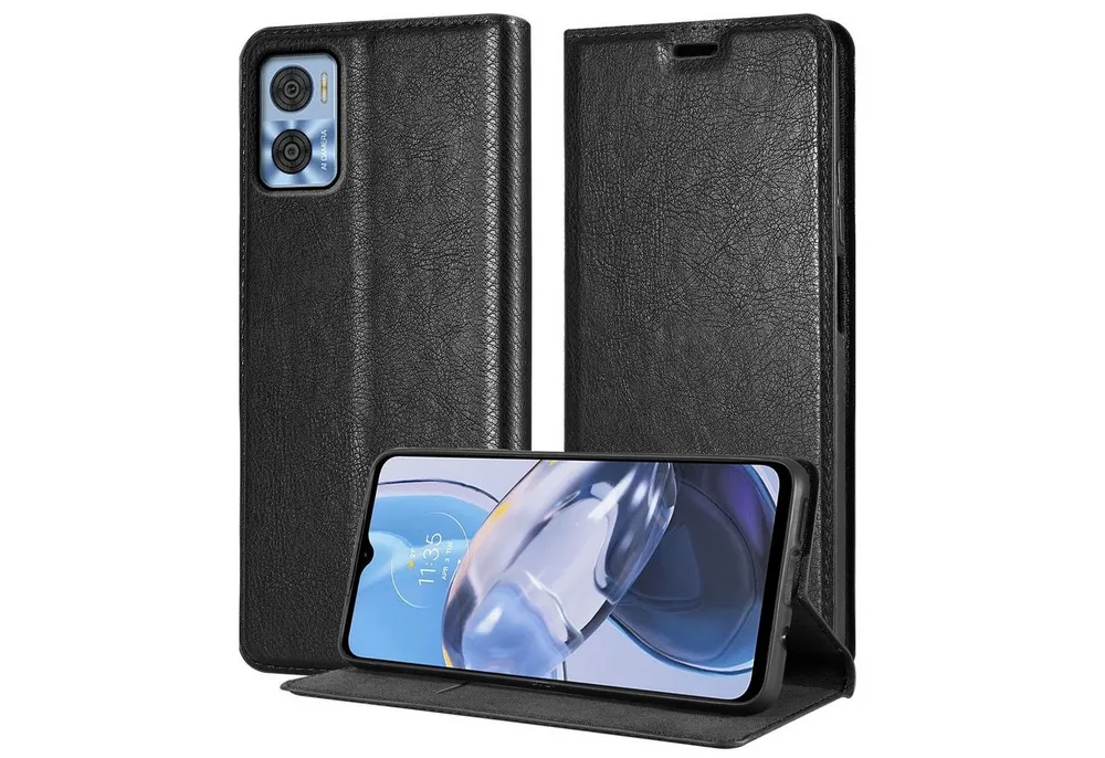 Cadorabo Handyhülle für Motorola MOTO E22 / E22i Hülle Motorola MOTO E22 / E22i, Hülle Schutzhülle mit Standfunktion, Magnetverschluss und Kartenfach