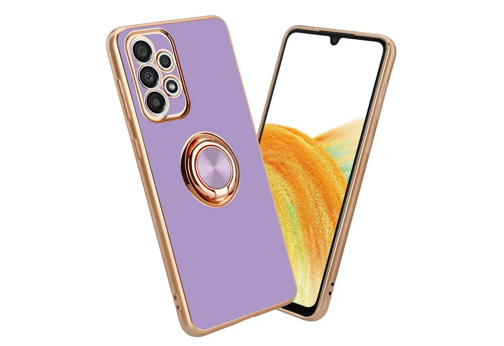 Cadorabo Handyhülle für Samsung Galaxy A33 5G Hülle Samsung Galaxy A33 5G, Schutzhülle - TPU Silikon Hülle - mit Kameraschutz und Ring