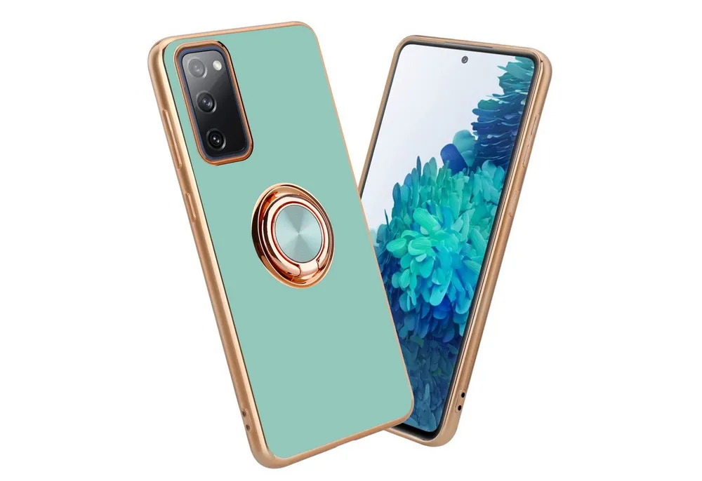 Cadorabo Handyhülle für Samsung Galaxy S20 FE Hülle Samsung Galaxy S20 FE, Schutzhülle - TPU Silikon Hülle - mit Kameraschutz und Ring
